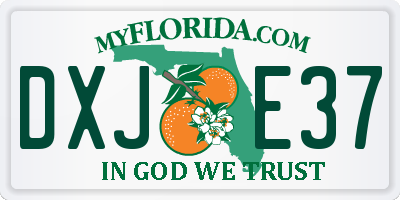 FL license plate DXJE37