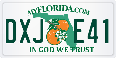 FL license plate DXJE41