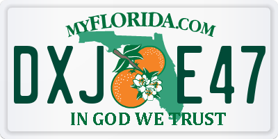 FL license plate DXJE47
