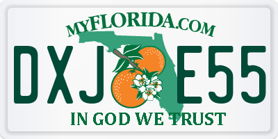 FL license plate DXJE55