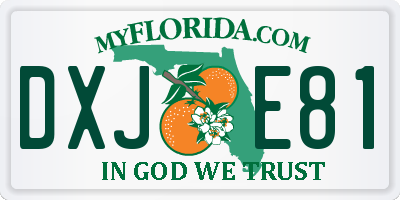 FL license plate DXJE81