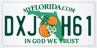 FL license plate DXJH61
