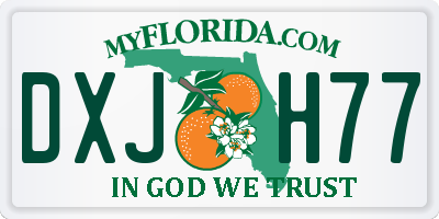 FL license plate DXJH77