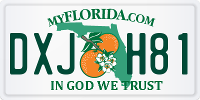 FL license plate DXJH81