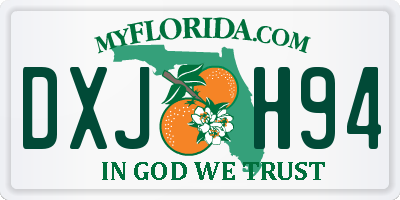 FL license plate DXJH94