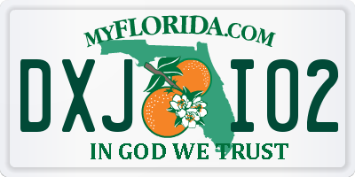 FL license plate DXJI02
