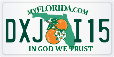 FL license plate DXJI15