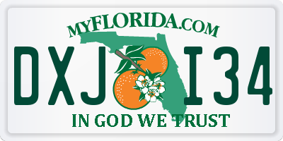 FL license plate DXJI34