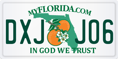 FL license plate DXJJ06