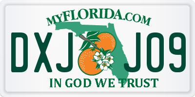 FL license plate DXJJ09