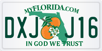 FL license plate DXJJ16