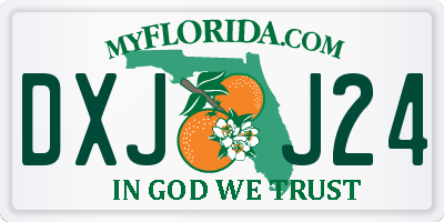 FL license plate DXJJ24