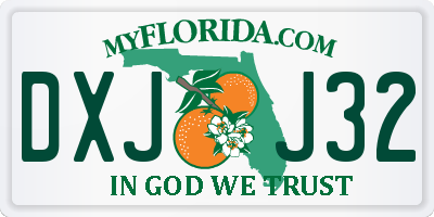 FL license plate DXJJ32