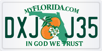 FL license plate DXJJ35