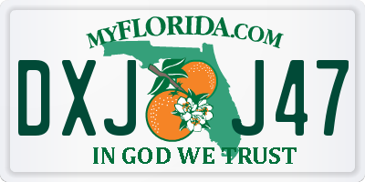 FL license plate DXJJ47