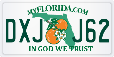 FL license plate DXJJ62