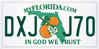 FL license plate DXJJ70