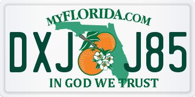 FL license plate DXJJ85