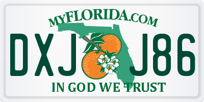 FL license plate DXJJ86