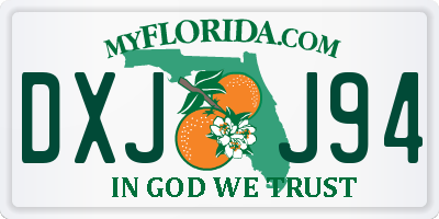 FL license plate DXJJ94