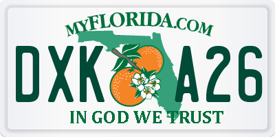 FL license plate DXKA26