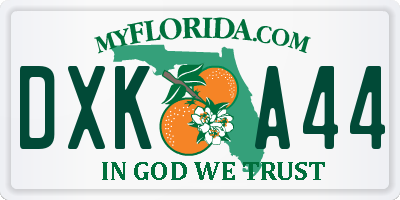FL license plate DXKA44