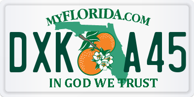 FL license plate DXKA45