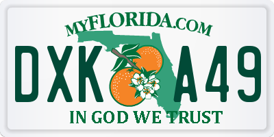 FL license plate DXKA49