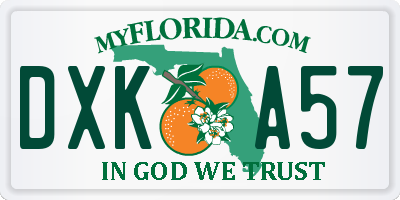 FL license plate DXKA57