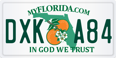 FL license plate DXKA84