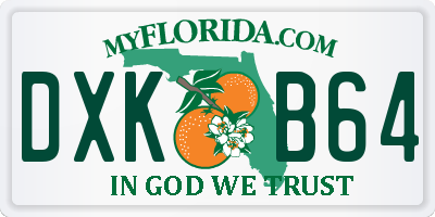 FL license plate DXKB64