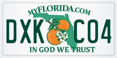 FL license plate DXKC04