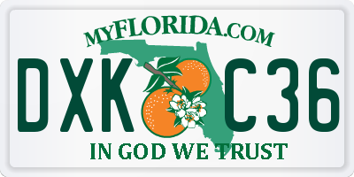 FL license plate DXKC36