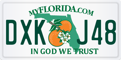 FL license plate DXKJ48