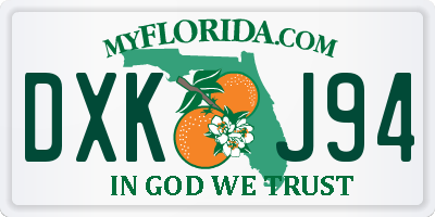 FL license plate DXKJ94