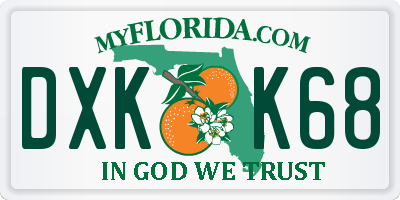 FL license plate DXKK68