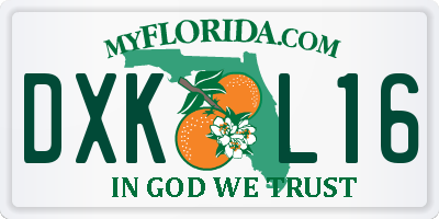 FL license plate DXKL16