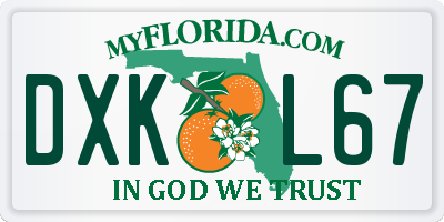 FL license plate DXKL67