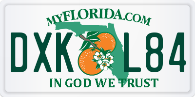 FL license plate DXKL84