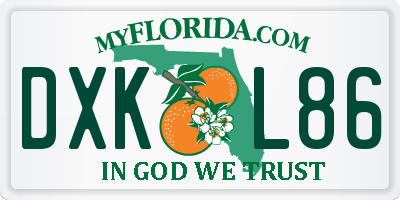 FL license plate DXKL86