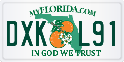 FL license plate DXKL91