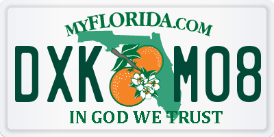 FL license plate DXKM08