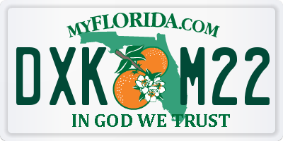 FL license plate DXKM22