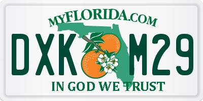 FL license plate DXKM29