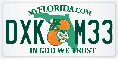 FL license plate DXKM33