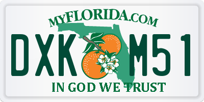 FL license plate DXKM51