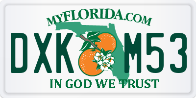 FL license plate DXKM53
