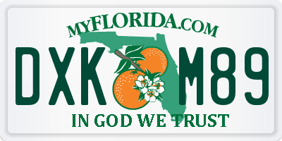 FL license plate DXKM89