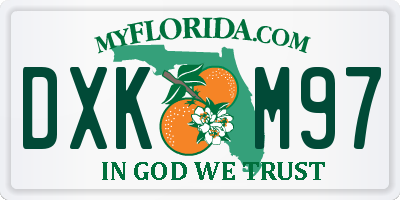 FL license plate DXKM97