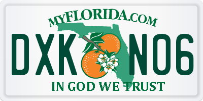 FL license plate DXKN06